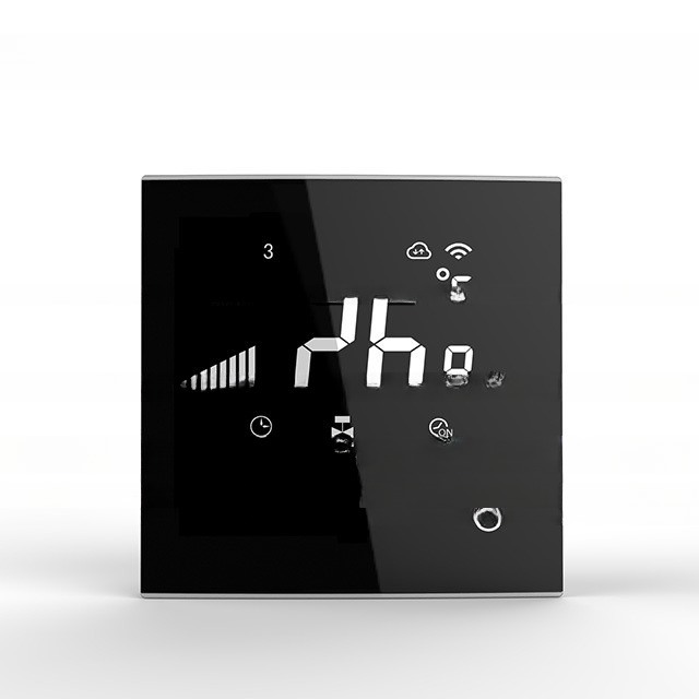 Black Touch Screen Tuya APP Smart Thermostat for 24VAC/110VAC/220VAC Boiler System