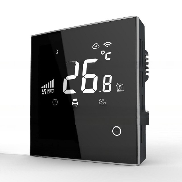 WiFi Touch Screen Thermostat for Smart Room Control in Home Office Working Environment
